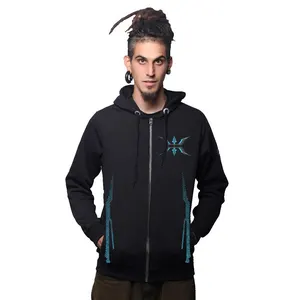 Cyan Hoodie — front with emblem