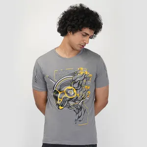 Skull Tee — grey front with artwork
